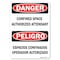 Signmission OSHA Sign, Confined Space Authorized Attendant Bilingual, 10in X 7in Plastic, 7" H, 10" W, Lndscp OS-DS-P-710-L-19282 - alternate 1
